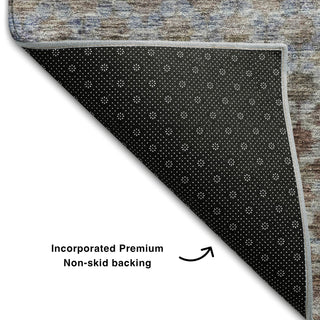 Piper Looms Mayfield Stripes AMF1168 Brown Machine Washable Area Rug Backing Image
