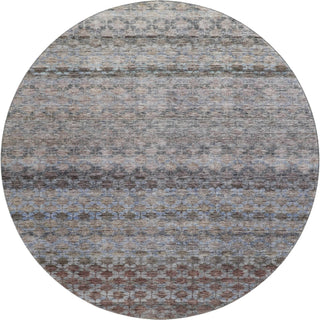 Piper Looms Mayfield Stripes AMF1168 Brown Machine Washable Area Rug Round Main Image