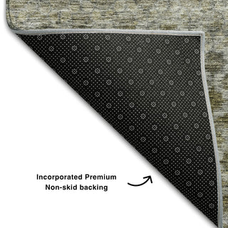 Piper Looms Mayfield Stripes AMF1168 Pewter Machine Washable Area Rug Backing Image