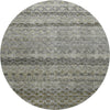 Piper Looms Mayfield Stripes AMF1168 Pewter Machine Washable Area Rug Round Main Image