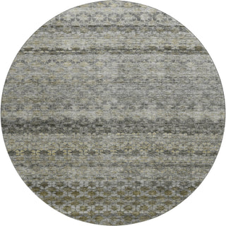Piper Looms Mayfield Stripes AMF1168 Pewter Machine Washable Area Rug Round Main Image
