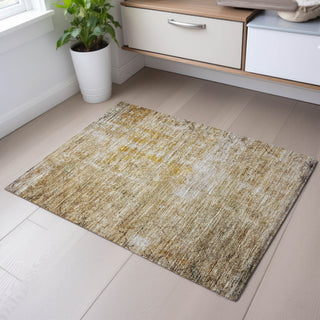 Piper Looms Mayfield Geometric AMF1169 Gold Machine Washable Area Rug Scatter Lifestyle Image Feature