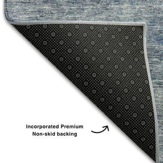 Piper Looms Mayfield Global AMF1170 Blue Machine Washable Area Rug Backing Image