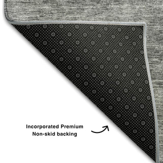 Piper Looms Mayfield Global AMF1170 Gray Machine Washable Area Rug Backing Image