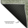Piper Looms Mayfield Global AMF1170 Olive Machine Washable Area Rug Backing Image