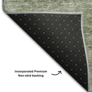 Piper Looms Mayfield Global AMF1170 Olive Machine Washable Area Rug Backing Image