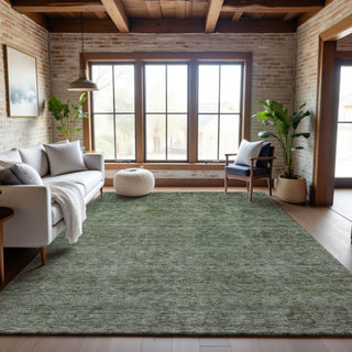 Piper Looms Mayfield Global AMF1170 Olive Machine Washable Area Rug Lifestyle Image Feature