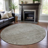 Piper Looms Mayfield Global AMF1172 Linen Machine Washable Area Rug Round Lifestyle Image Feature