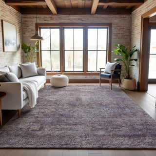 Piper Looms Mayfield Global AMF1172 Plum Machine Washable Area Rug Lifestyle Image Feature