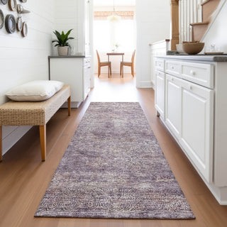 Piper Looms Mayfield Global AMF1172 Plum Machine Washable Area Rug Runner Lifestyle Image Feature