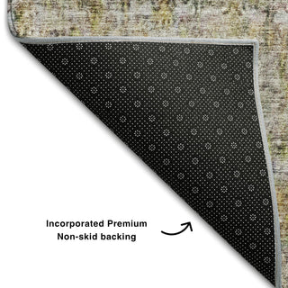 Piper Looms Mayfield Global AMF1173 Seafoam Machine Washable Area Rug Backing Image