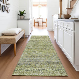 Piper Looms Mayfield Stripes AMF1174 Aloe Machine Washable Area Rug Runner Lifestyle Image Feature