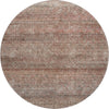Piper Looms Mayfield Stripes AMF1174 Coral Machine Washable Area Rug Round Main Image