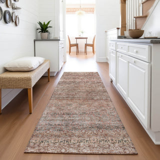 Piper Looms Mayfield Stripes AMF1174 Coral Machine Washable Area Rug Runner Lifestyle Image Feature