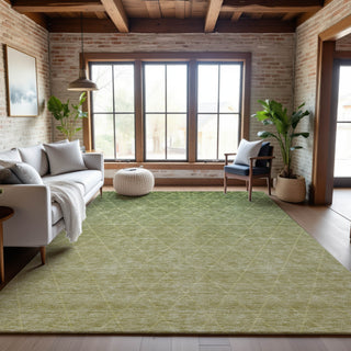 Piper Looms Mayfield Geometric AMF1175 Aloe Machine Washable Area Rug Lifestyle Image Feature