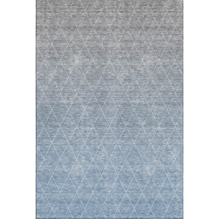 Piper Looms Mayfield Geometric AMF1175 Blue Machine Washable Area Rug main image