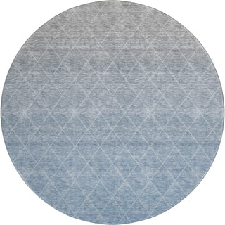 Piper Looms Mayfield Geometric AMF1175 Blue Machine Washable Area Rug Round Main Image
