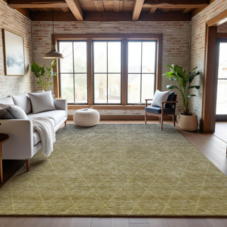 Piper Looms Mayfield Geometric AMF1175 Gold Machine Washable Area Rug Lifestyle Image Feature