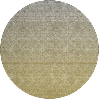 Piper Looms Mayfield Geometric AMF1175 Gold Machine Washable Area Rug Round Main Image