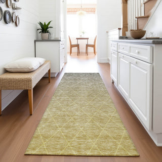 Piper Looms Mayfield Geometric AMF1175 Gold Machine Washable Area Rug Runner Lifestyle Image Feature