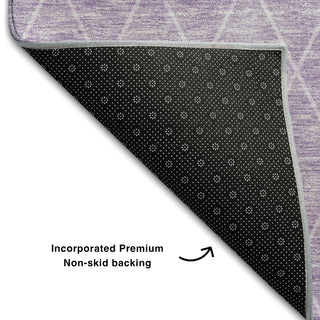 Piper Looms Mayfield Geometric AMF1175 Lavender Machine Washable Area Rug Backing Image