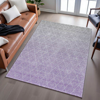 Piper Looms Mayfield Geometric AMF1175 Lavender Machine Washable Area Rug Lifestyle Image Feature