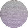 Piper Looms Mayfield Geometric AMF1175 Lavender Machine Washable Area Rug Round Main Image