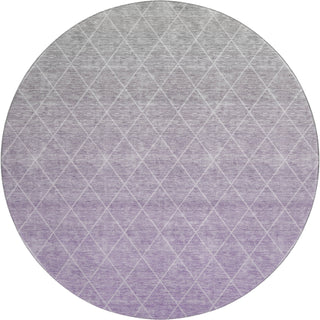 Piper Looms Mayfield Geometric AMF1175 Lavender Machine Washable Area Rug Round Main Image