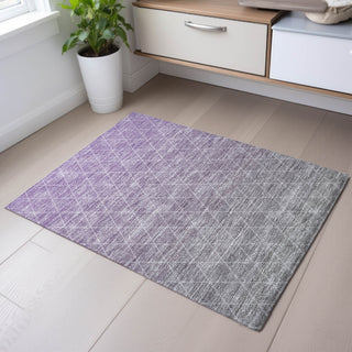 Piper Looms Mayfield Geometric AMF1175 Lavender Machine Washable Area Rug Scatter Lifestyle Image Feature