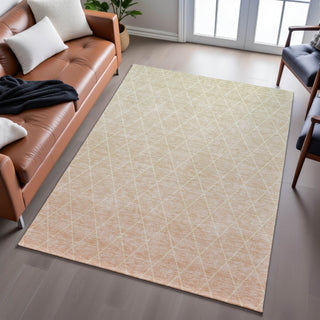 Piper Looms Mayfield Geometric AMF1175 Salmon Machine Washable Area Rug Lifestyle Image Feature