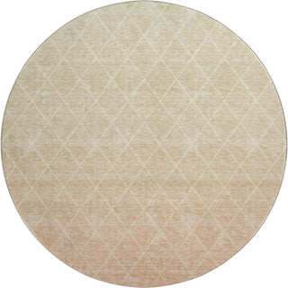 Piper Looms Mayfield Geometric AMF1175 Salmon Machine Washable Area Rug Round Main Image