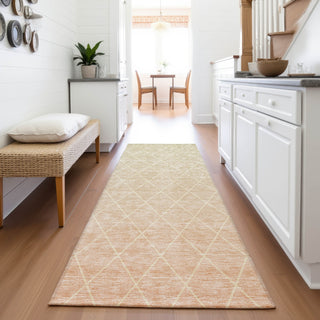 Piper Looms Mayfield Geometric AMF1175 Salmon Machine Washable Area Rug Runner Lifestyle Image Feature
