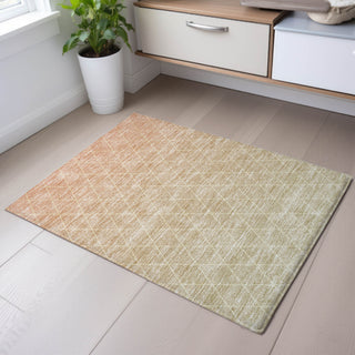 Piper Looms Mayfield Geometric AMF1175 Salmon Machine Washable Area Rug Scatter Lifestyle Image Feature