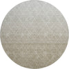 Piper Looms Mayfield Geometric AMF1175 Taupe Machine Washable Area Rug Round Main Image