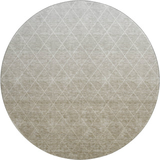 Piper Looms Mayfield Geometric AMF1175 Taupe Machine Washable Area Rug Round Main Image