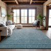 Piper Looms Mayfield Geometric AMF1175 Teal Machine Washable Area Rug Lifestyle Image Feature