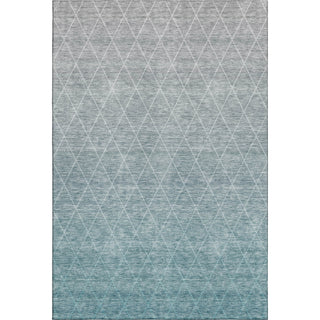Piper Looms Mayfield Geometric AMF1175 Teal Machine Washable Area Rug main image