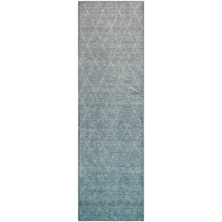 Piper Looms Mayfield Geometric AMF1175 Teal Machine Washable Area Rug Runner Main Image