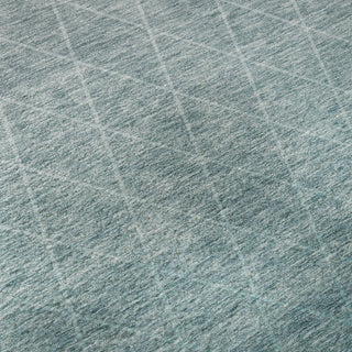 Piper Looms Mayfield Geometric AMF1175 Teal Machine Washable Area Rug Swatch Image
