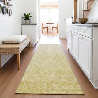 Piper Looms Mayfield Geometric AMF1175 Wheat Machine Washable Area Rug Runner Lifestyle Image Feature