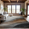Piper Looms Mayfield Swirls AMF1176 Khaki Machine Washable Area Rug Lifestyle Image Feature