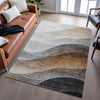 Piper Looms Mayfield Swirls AMF1176 Khaki Machine Washable Area Rug Lifestyle Image Feature
