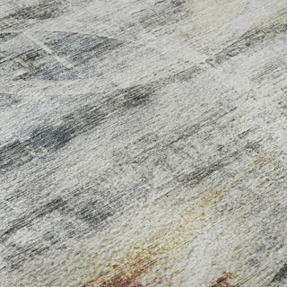 Piper Looms Mayfield Geometric AMF1178 Silver Machine Washable Area Rug Swatch Image