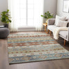 Piper Looms Mayfield Tribal Diamond AMF118 Desert Machine Washable Area Rug Lifestyle Image Feature