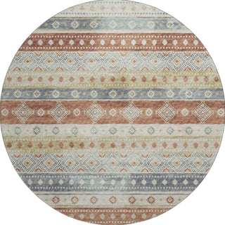 Piper Looms Mayfield Tribal Diamond AMF118 Desert Machine Washable Area Rug Round Main Image