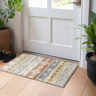 Piper Looms Mayfield Tribal Diamond AMF118 Desert Machine Washable Area Rug Scatter Lifestyle Image Feature