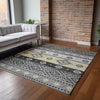 Piper Looms Mayfield Tribal Diamond AMF118 Gray Machine Washable Area Rug Lifestyle Image Feature