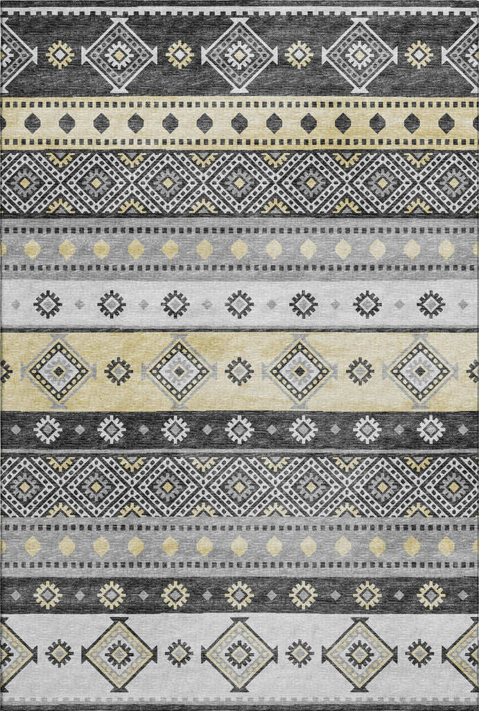 Piper Looms Mayfield Tribal Diamond AMF118 Gray Machine Washable Area Rug main image