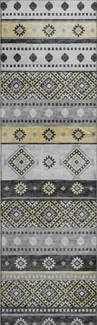 Piper Looms Mayfield Tribal Diamond AMF118 Gray Machine Washable Area Rug Runner Main Image