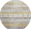 Piper Looms Mayfield Tribal Diamond AMF118 Purple Machine Washable Area Rug Round Main Image